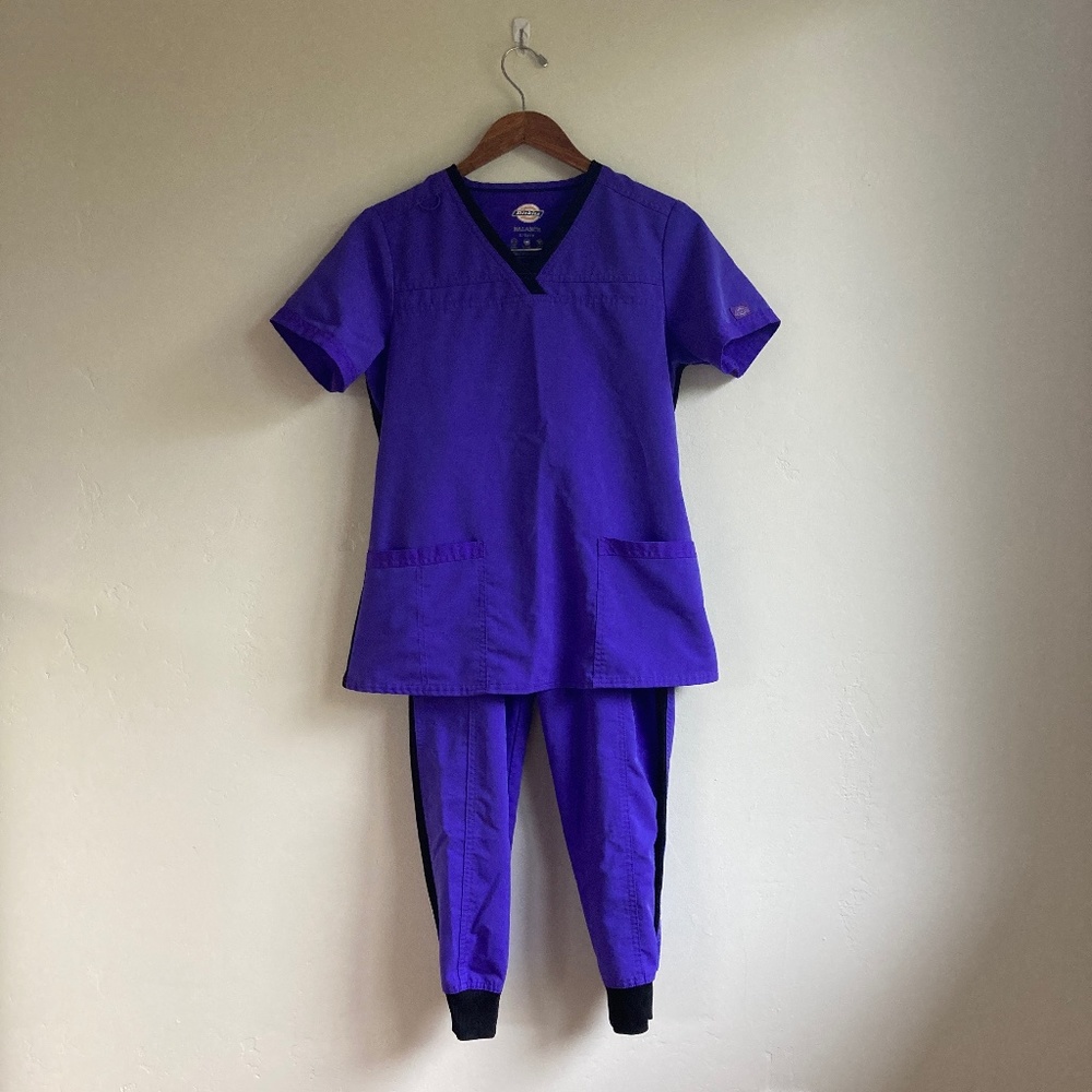 Dickies Scrub Set Purple Size Small Jogger Bottoms